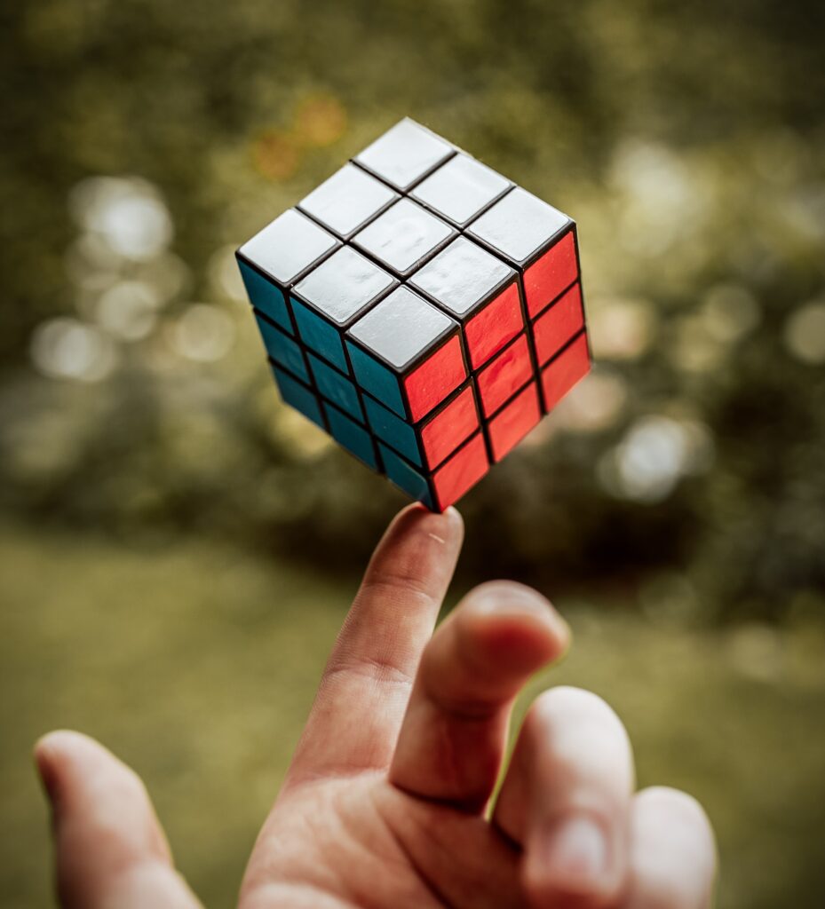 balancing a rubix cube as an analogy for balancing life