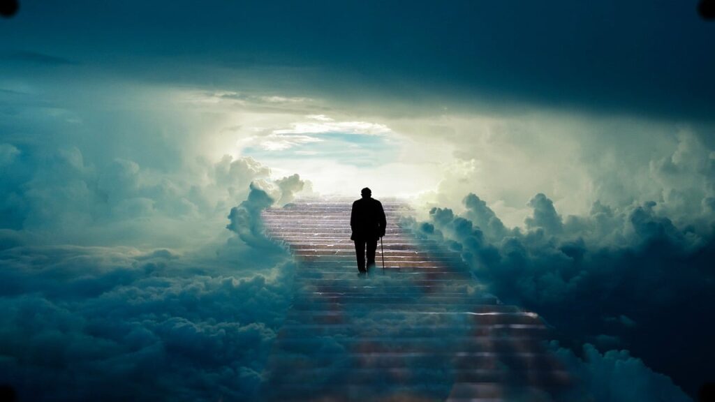 Our belief: A man walking through a lonely road towards hope and light